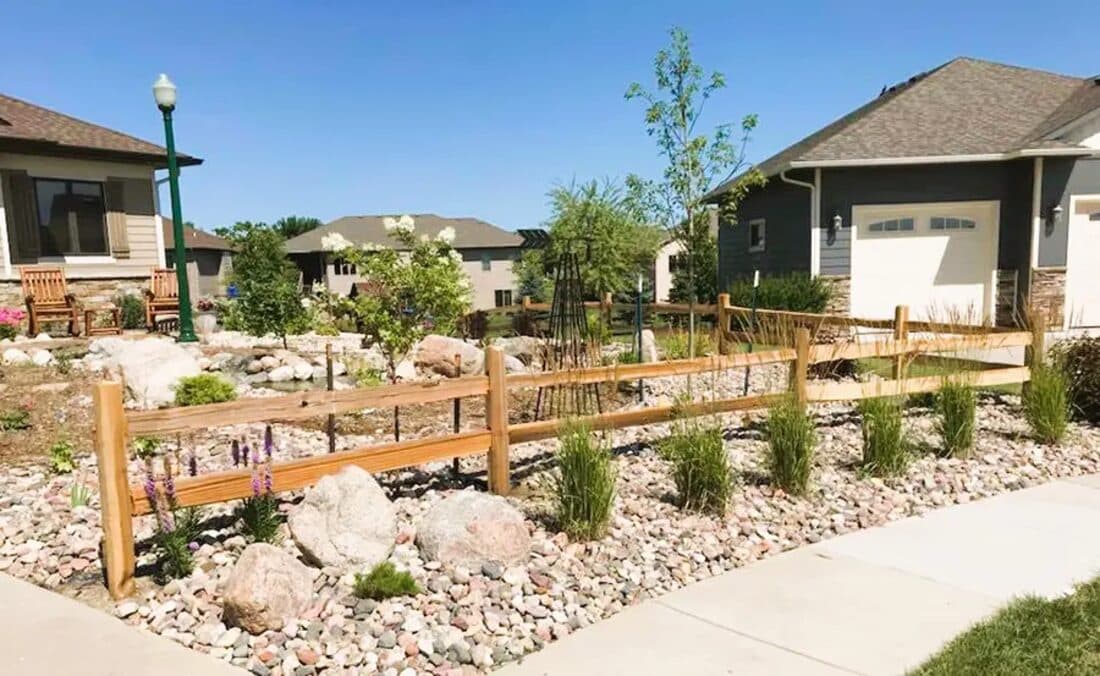Extraordinaire Fence - 2-Rail Split Rail install in Sioux Falls