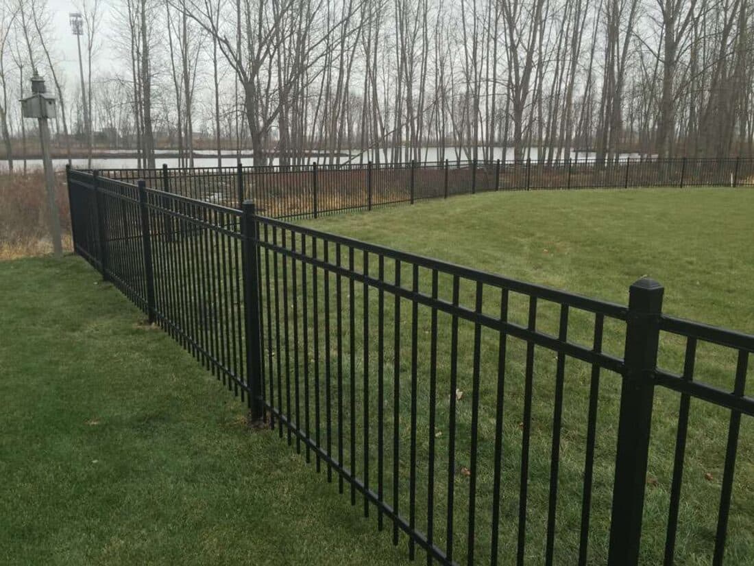 Extraordinaire Fence - 3-Rail Ornamental Iron install in Sioux Falls